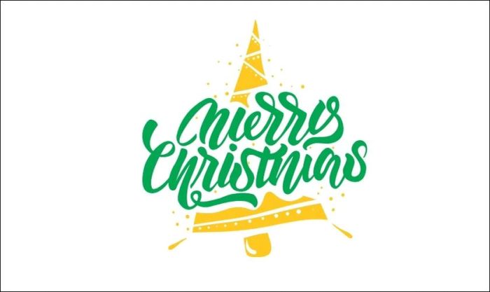 Logo được thiết kế cách điệu với hình cây thông Noel đáng yêu