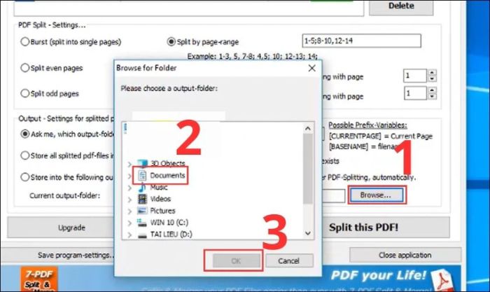 Chọn thư mục muốn lưu và nhấn OK để hoàn tất việc lưu file vừa tách