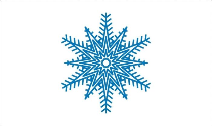 Bông tuyết đẹp mắt, lý tưởng để thiết kế logo