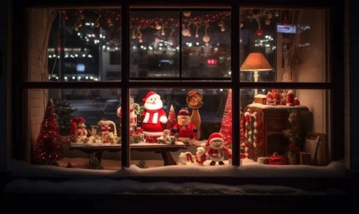 Mẫu trang trí cửa sổ Noel đẹp và ấn tượng