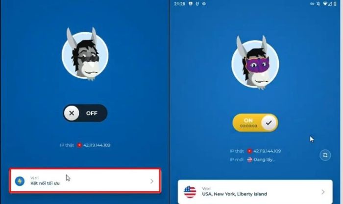 Thay đổi IP trên Android với HideMyAss!