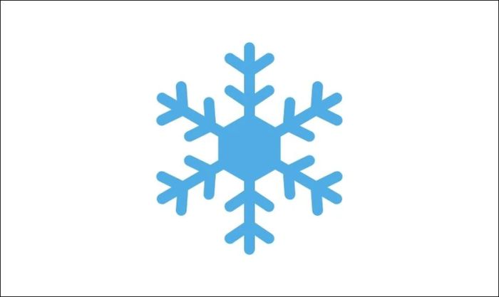 Bông tuyết đơn giản nhưng phù hợp làm logo Noel