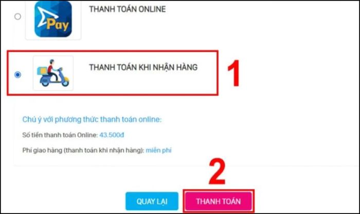 Chọn phương thức thanh toán phù hợp