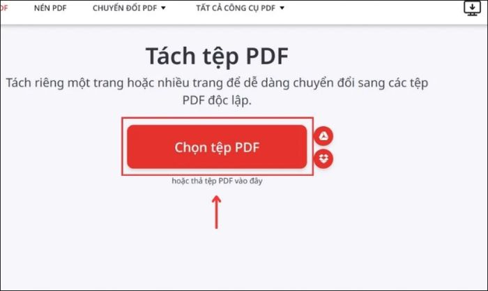 Chia nhỏ file PDF miễn phí bằng I Love PDF