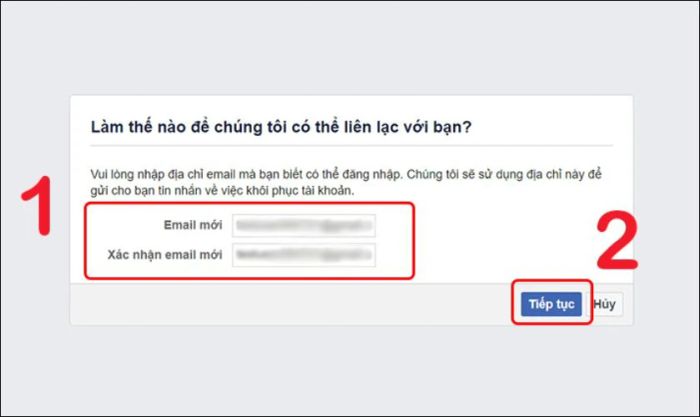 Hướng dẫn sử dụng liên hệ đáng tin cậy để khôi phục mật khẩu Facebook khi mất số điện thoại và email - Bước 3