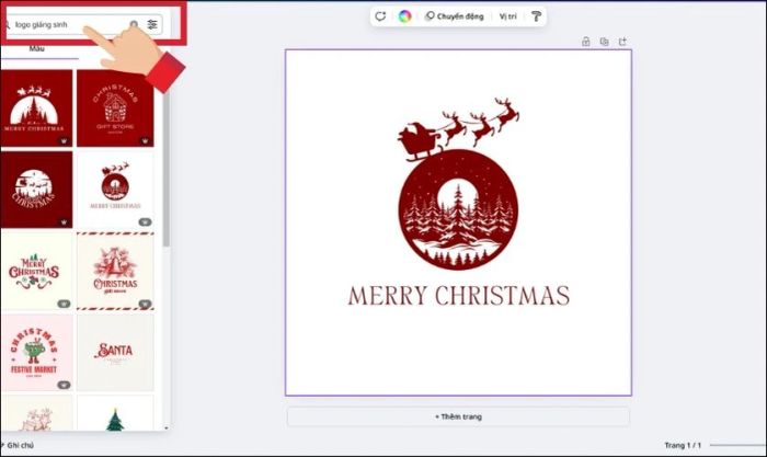 Chọn mẫu logo và nhấp chuột trái vào hình ảnh mà bạn muốn sử dụng