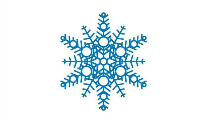 Bông tuyết đẹp mắt được kết hợp tinh tế vào thiết kế logo