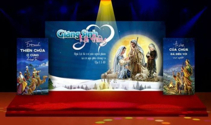 Mẫu thiết kế backdrop Giáng Sinh phù hợp cho nhà thờ
