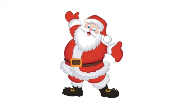 Ông già Noel với nụ cười vui vẻ và ấm áp