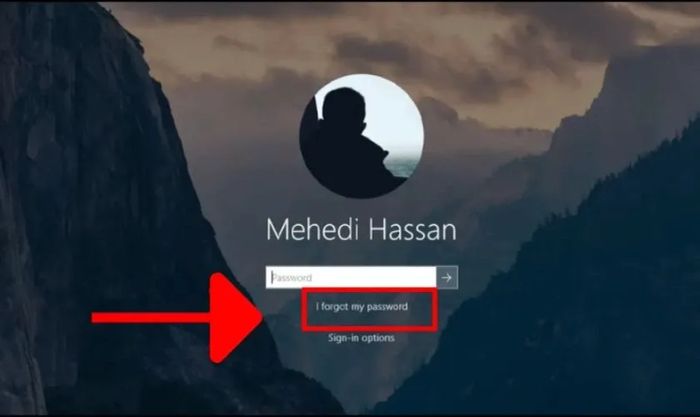 Nhấn chọn I forgot my password