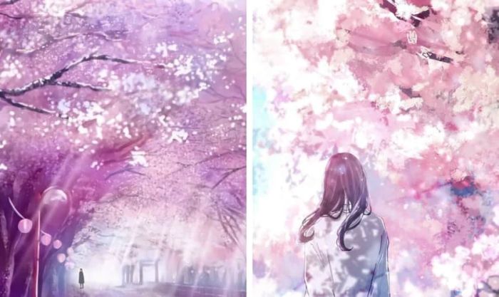 Hình nền hoa đào ngày Tết trong Anime đẹp nhất không thể bỏ qua