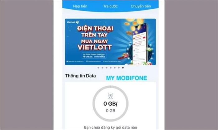 Sau khi đăng nhập thành công, thông tin tài khoản sẽ được hiển thị trên màn hình