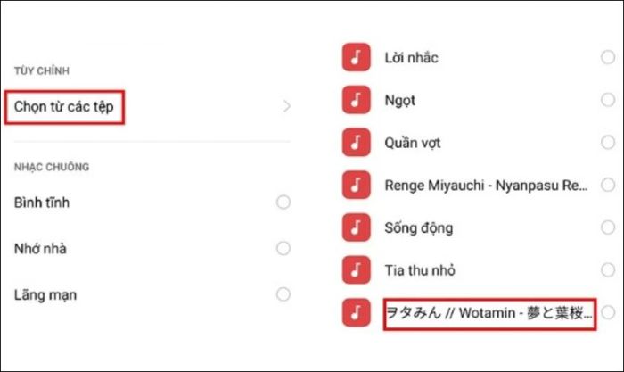 Chọn bài hát Noel hải ngoại từ kho lưu trữ trên máy và nhấn OK