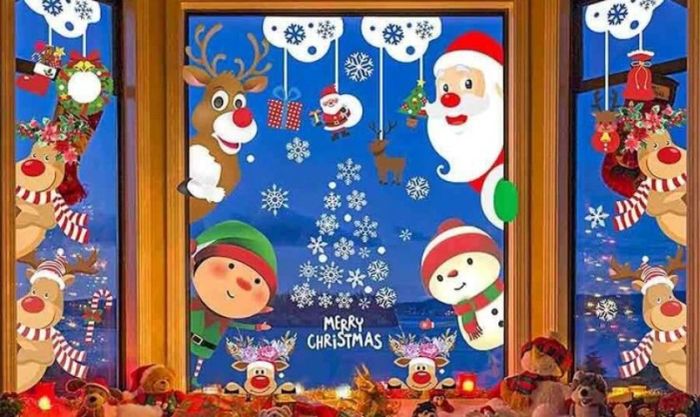 Tiết kiệm chi phí với decal trang trí cửa sổ Noel đơn giản