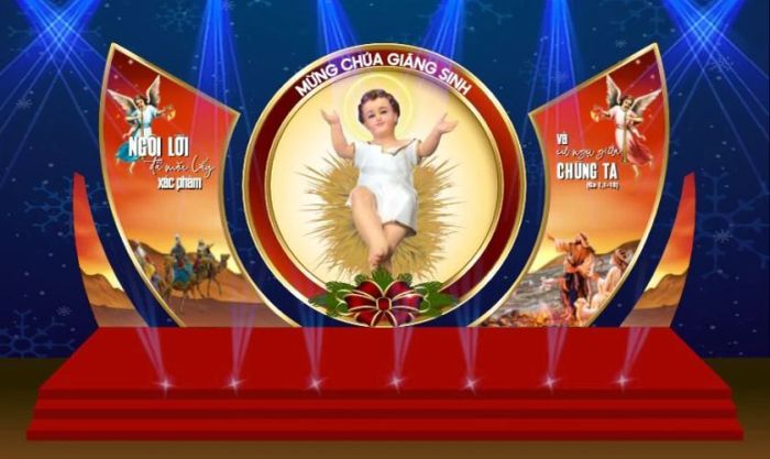 Tham khảo các mẫu backdrop Noel dành cho nhà thờ
