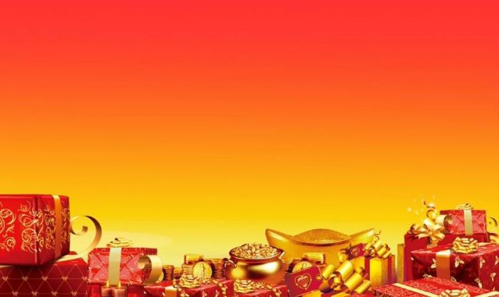 Thiệp chúc Tết dành cho sếp và lãnh đạo với màu cam tươi sáng