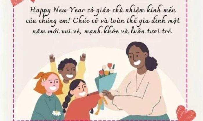 Những mẫu thiệp chúc Tết dành cho thầy cô với vẻ đẹp tuyệt vời
