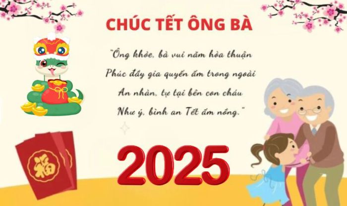 Hình ảnh chúc mừng Tết ông bà 2025 ý nghĩa nhất