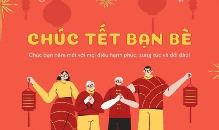 Thiệp mừng năm mới dành cho bạn bè và đồng nghiệp với thiết kế đơn giản