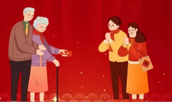 Thiệp chúc Tết bố mẹ ngộ nghĩnh và đáng yêu