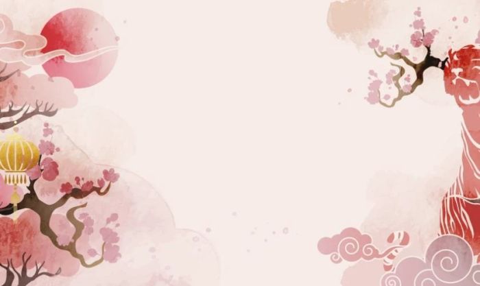 Thiệp chúc Tết dành cho đối tác và khách hàng với tông màu hồng tươi tắn