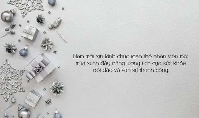 Chúc Tết nhân viên thể hiện sự trân quý