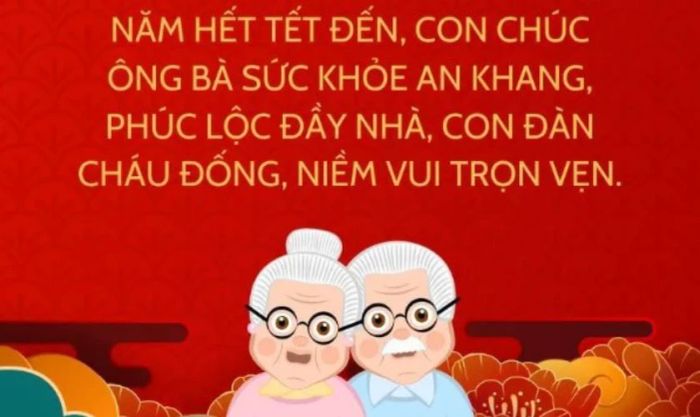 Hình ảnh chúc mừng Tết ông bà 2025 ấn tượng