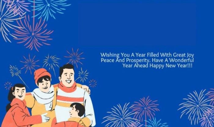 Thiệp mừng năm mới dành cho bạn bè và đồng nghiệp với tông màu xanh tươi mát