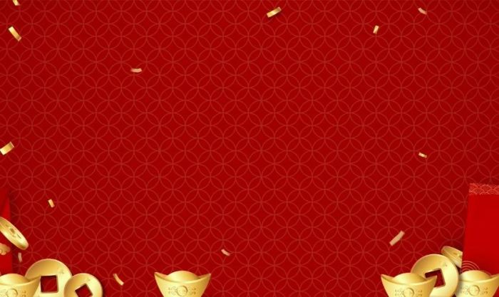 Thiệp chúc Tết dành cho công ty với tông màu đỏ may mắn