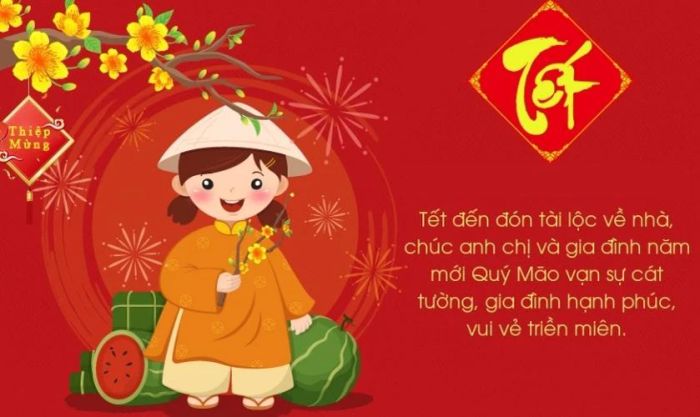 Thiệp chúc Tết anh chị em với vẻ đẹp xinh xắn và ấn tượng nhất