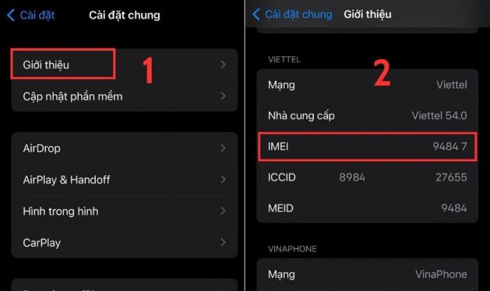 Truy cập vào mục Giới thiệu