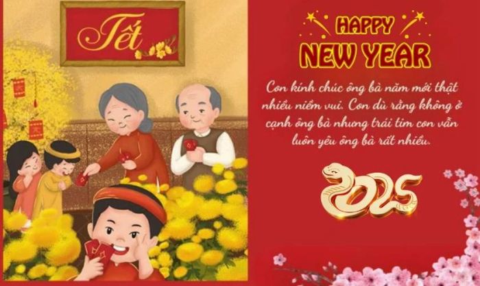 Hình ảnh chúc mừng Tết ông bà 2025 hay nhất