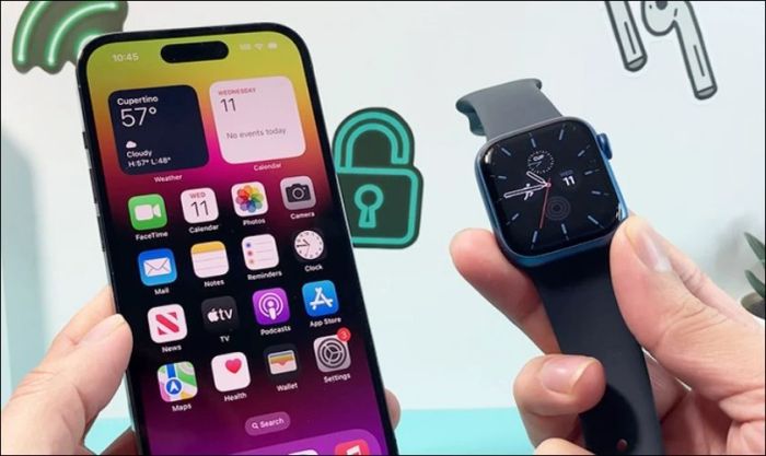 Đưa iPhone lại gần Apple Watch và làm theo hướng dẫn trên màn hình