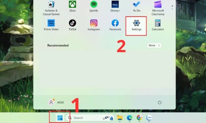 Hướng dẫn thiết lập mật khẩu máy tính Win 11 thông qua Windows Settings
