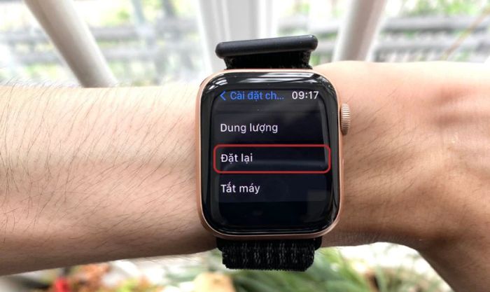 Tiếp theo, bạn chọn vào Đặt lại
