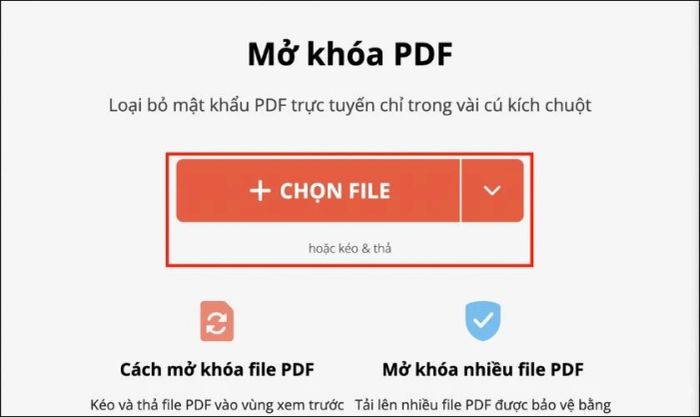 Mở khóa file PDF với công cụ PDF Candy