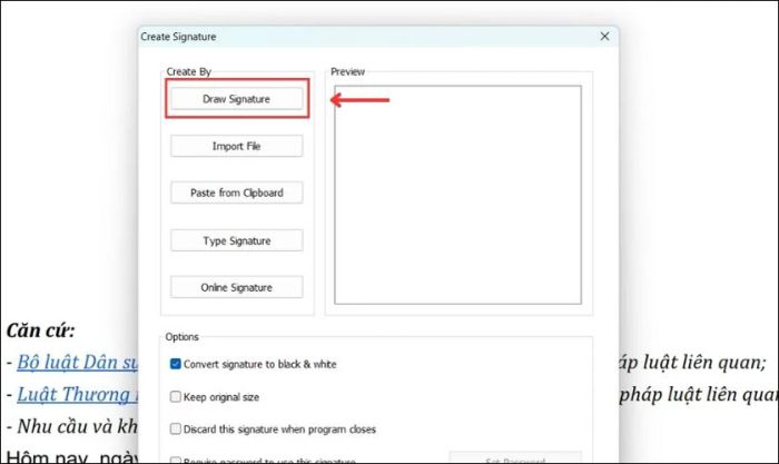 Hướng dẫn chèn chữ ký vào file PDF bằng Draw Signature