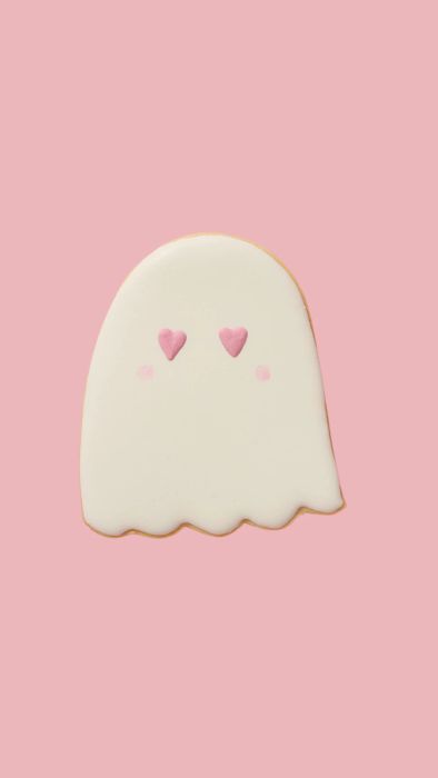 Hình nền Halloween cho điện thoại dễ thương với tông màu hồng