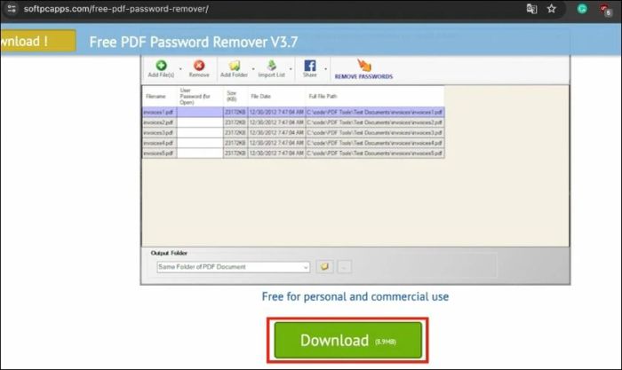 Hướng dẫn mở file PDF bị khóa bằng phần mềm Free PDF Password Remover