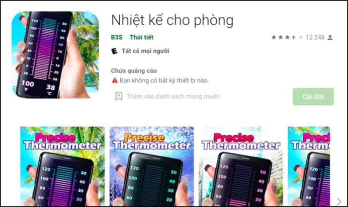 Nhiệt kế cho phòng