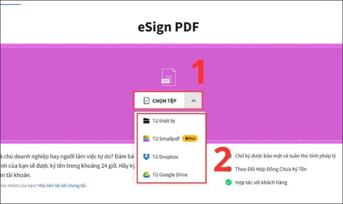 Hướng dẫn thêm chữ ký vào file PDF bằng Small PDF
