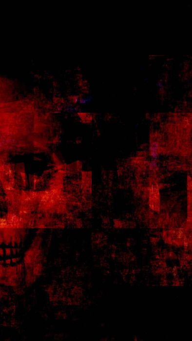 Hình nền Halloween cho điện thoại tông đỏ với hình đầu lâu