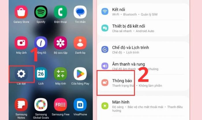 Cách hiển thị phần trăm pin Samsung trên thanh trạng thái