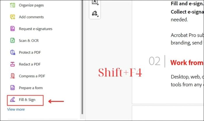 Nhấn Shift+F4 để hiển thị thanh công cụ
