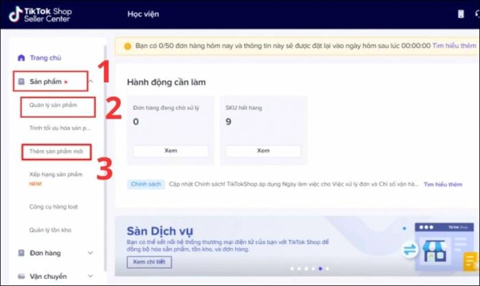 Hướng dẫn đăng sản phẩm mới lên TikTok Shop