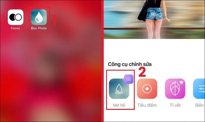 Làm mờ ảnh bằng ứng dụng Blur Photo Effect Background