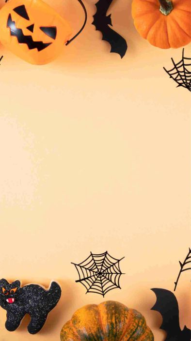 Hình nền Halloween cho điện thoại với màu cam