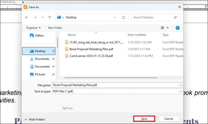 Nhấn tổ hợp phím Ctrl + Shift + S, chọn thư mục và đặt tên, rồi nhấn Save để lưu file.