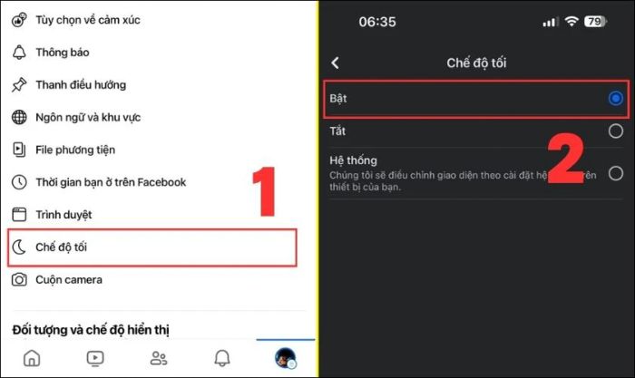 Cách chuyển giao diện Facebook sang nền tối trên điện thoại