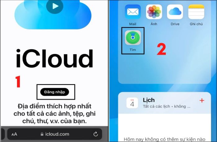 cách sử dụng find my iphone trên icloud